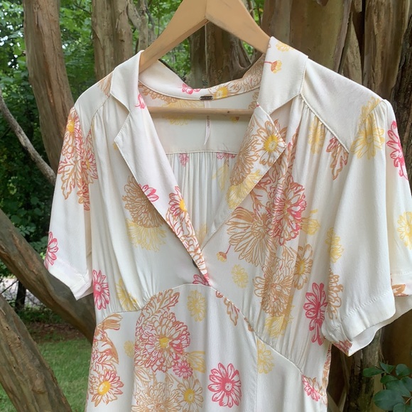Free People Hawaii Mini Dress Cream Color Combo - Picture 6 of 13